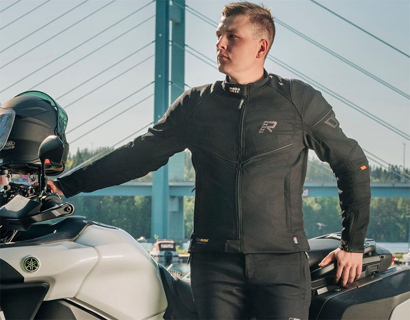 Guy wearing Rukka Air Karvik jacket
